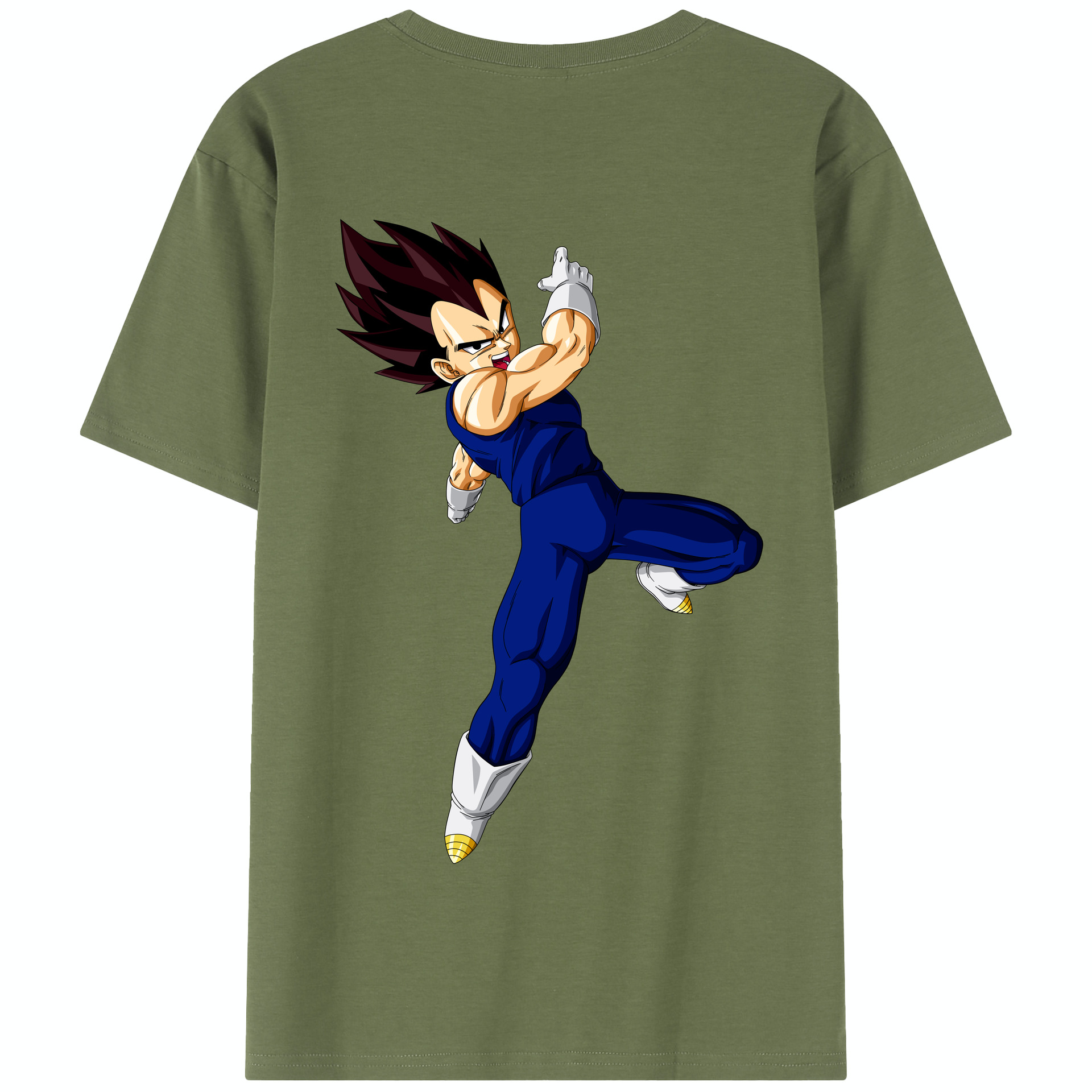 （画像用） ドラゴンボール ベジータ四世（Bejīta Yonsei）DRAGON BALL Vegeta IV 綿100％半袖Tシャツ（背面プリント）